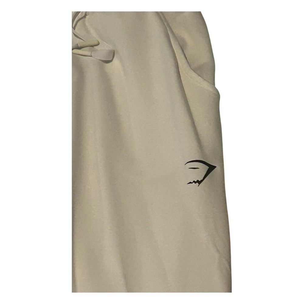 Gymshark White Joggers Men's Size Small Athletic Tapered Fit Sweatpants Unisex - Picture 3 of 5